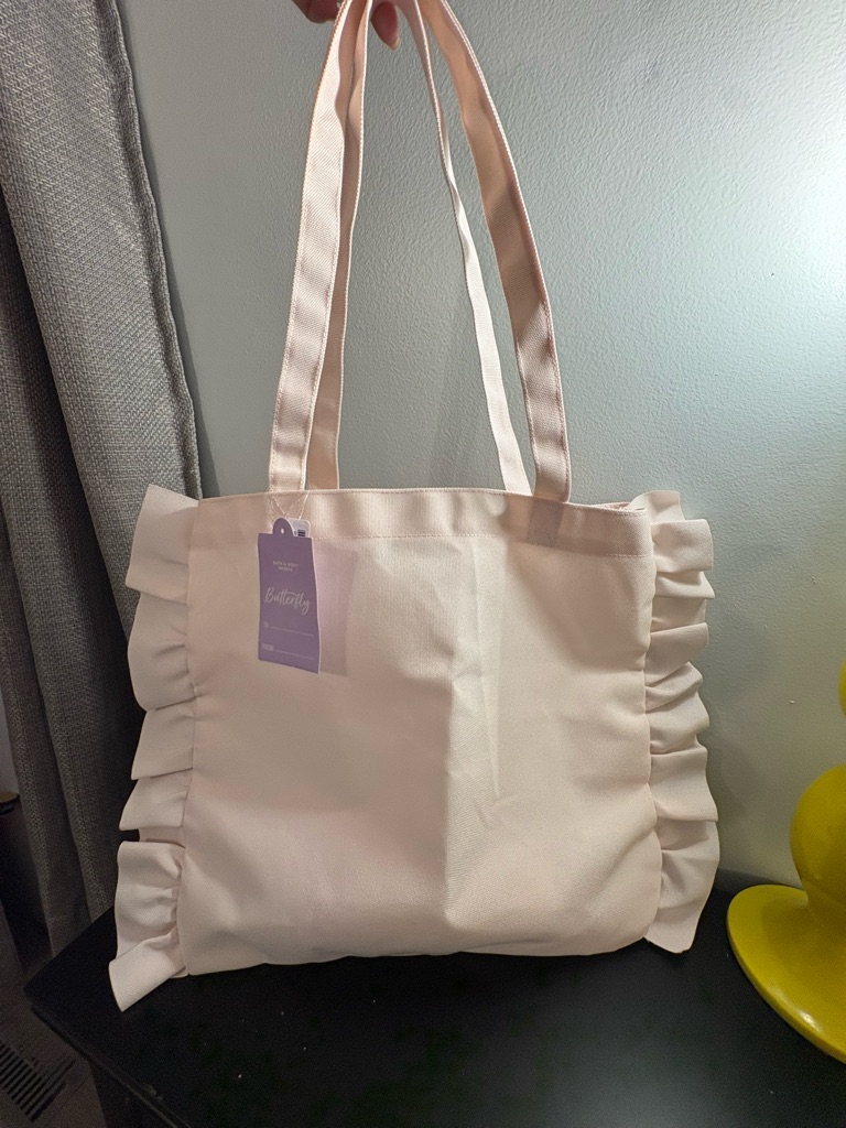 Bath & Body Works Blush Pink Ruffle Tote